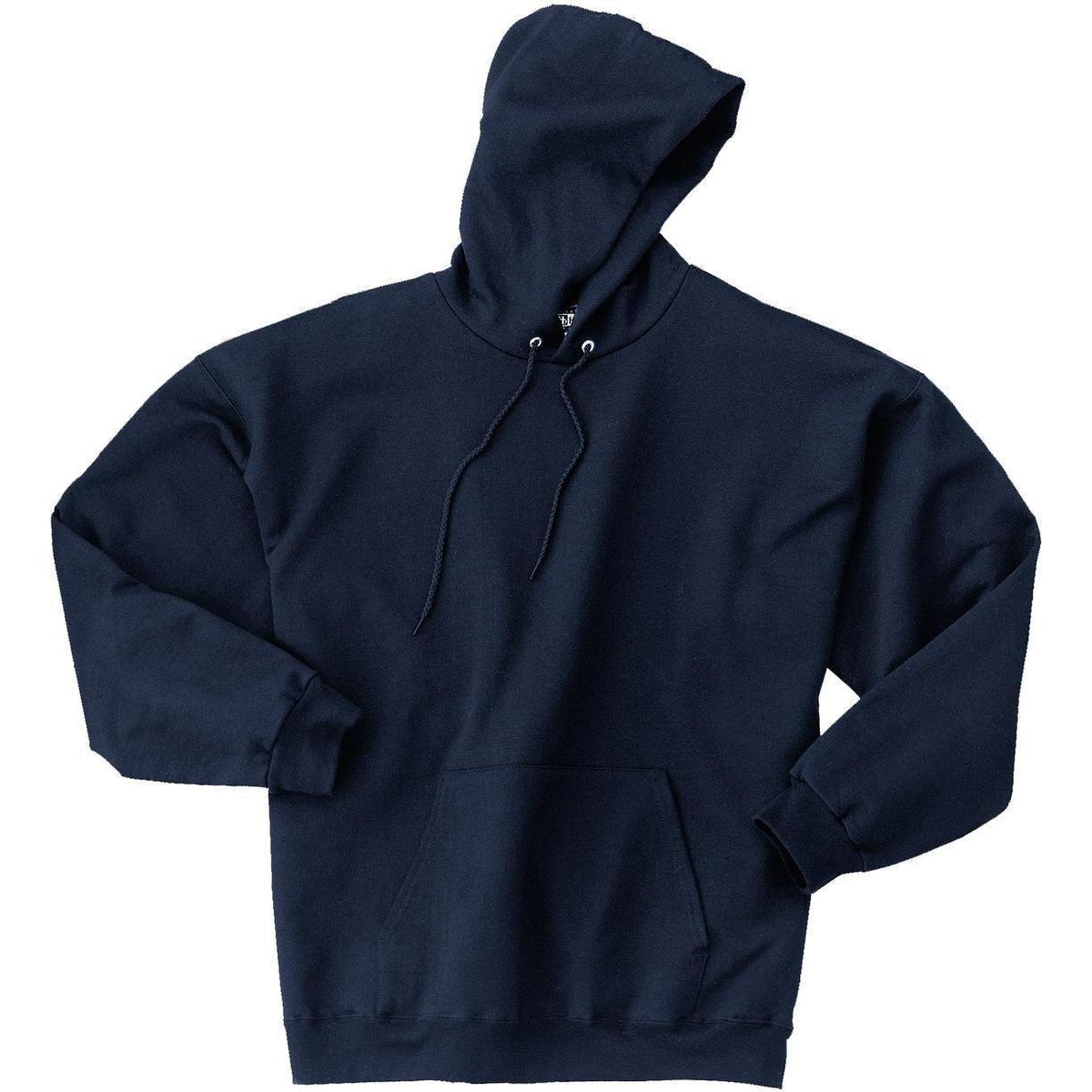 logo-left Hanes EcoSmart Pullover Hooded Sweatshirt-Hoodies-Hanes-Navy-S-Thread Logic