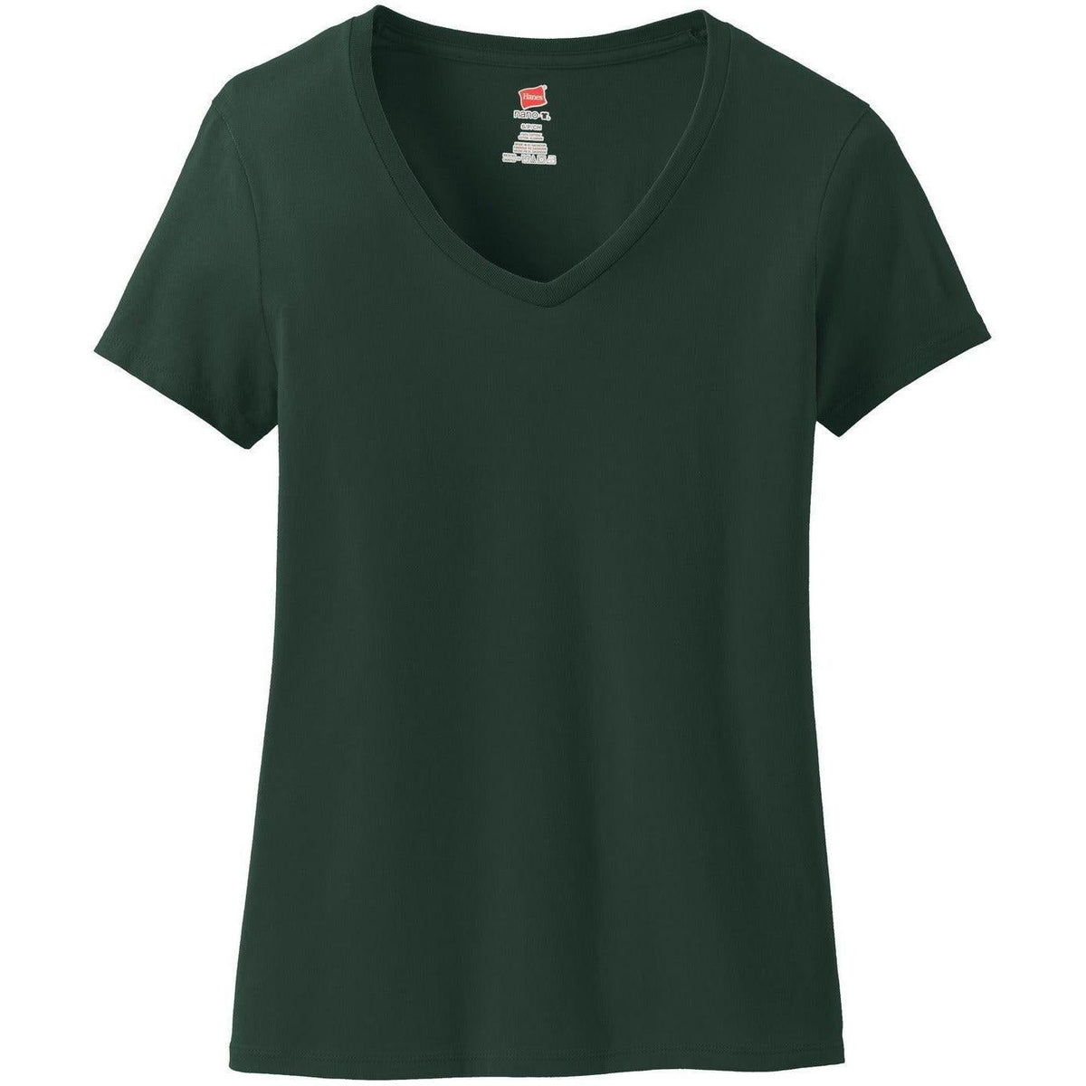 no-logo Hanes Ladies Nano-T Cotton V-Neck T-Shirt