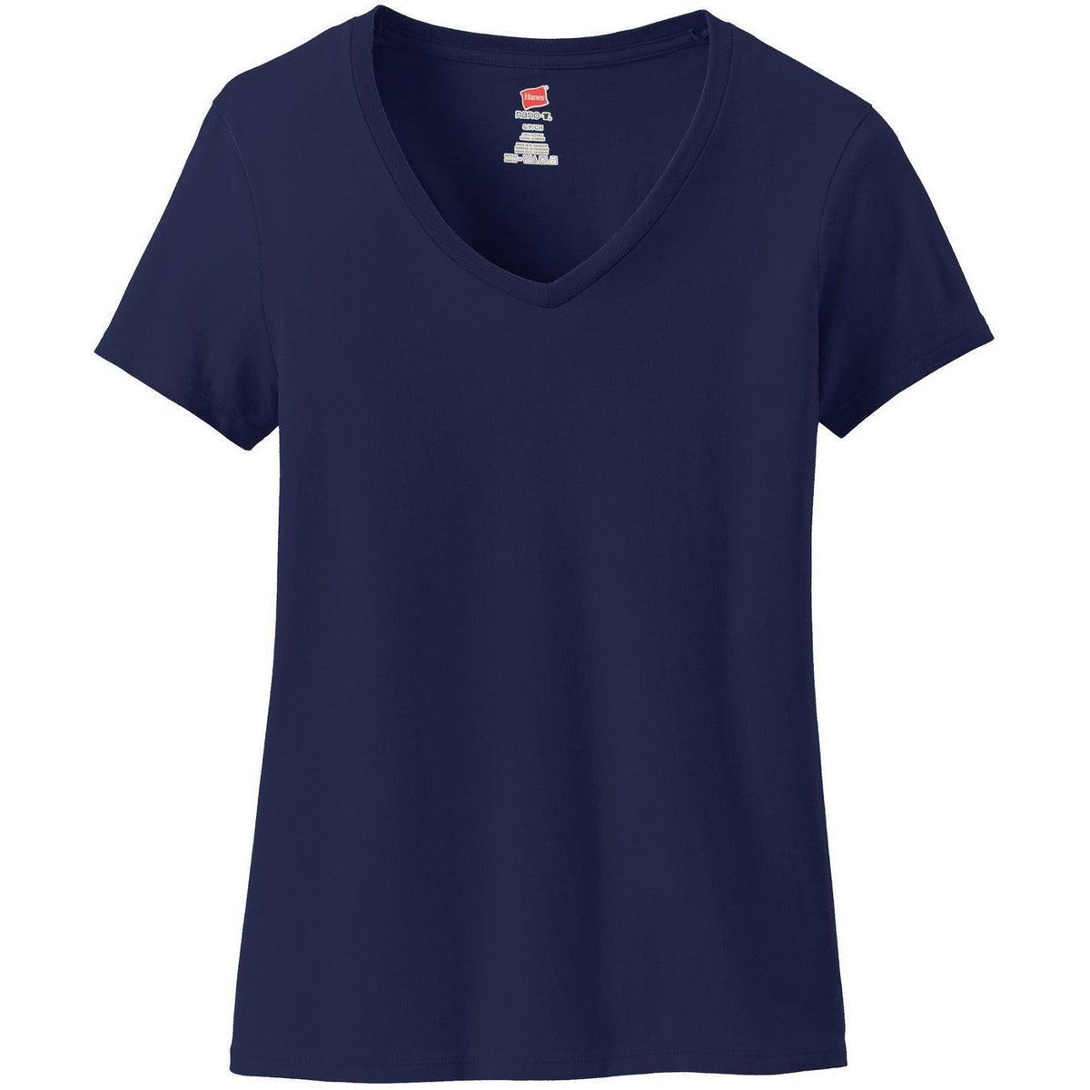 no-logo Hanes Ladies Nano-T Cotton V-Neck T-Shirt