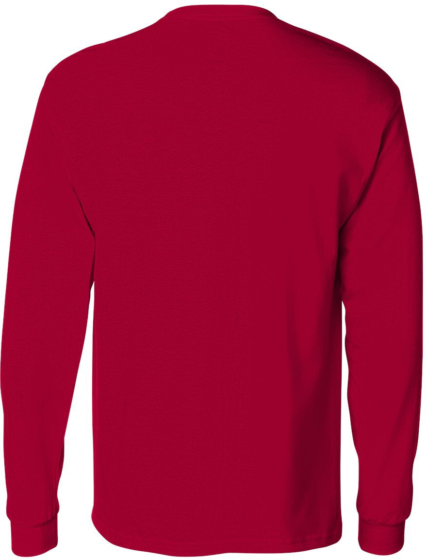 no-logo Hanes Men's Authentic Long-Sleeve Pocket T-Shirt-Men's T Shirts-Hanes-Thread Logic