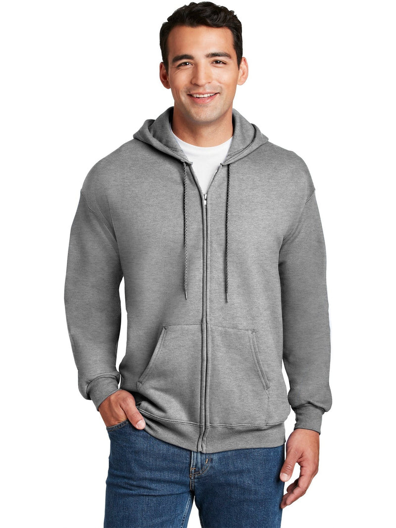 no-logo Hanes Ultimate Cotton Full-Zip Hooded Sweatshirt-Regular-Hanes-Thread Logic