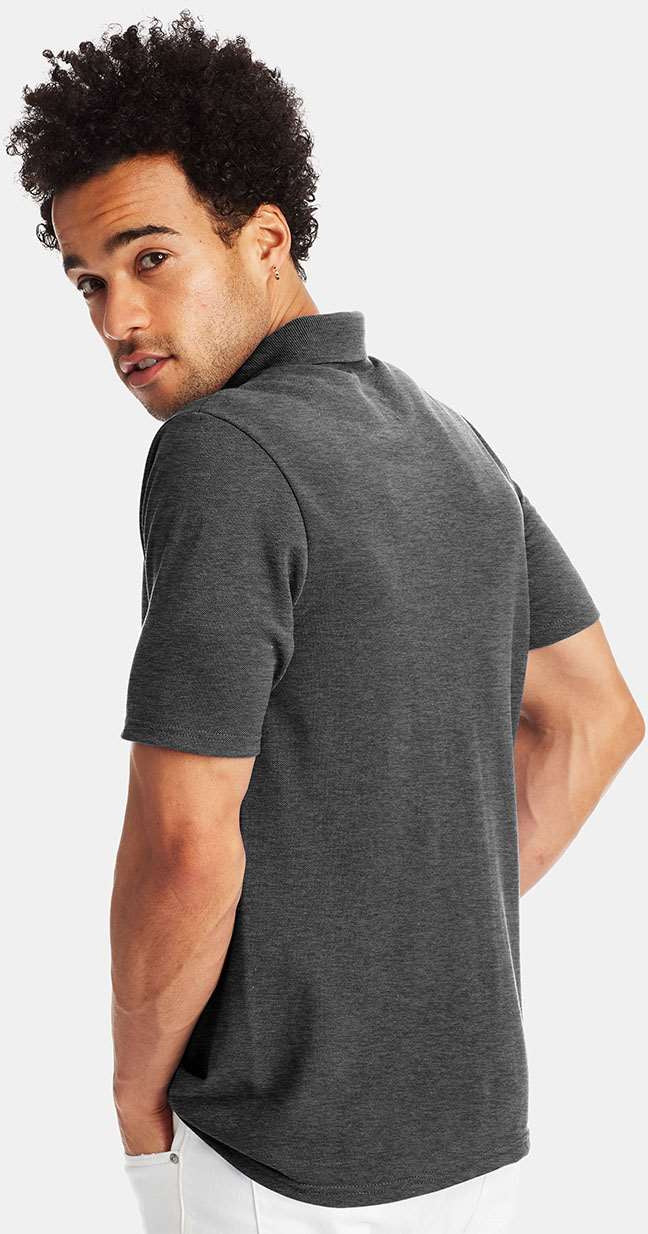 no-logo Hanes X-Temp Piqué Sport Shirt with Fresh IQ-Men's Polos-Hanes-Thread Logic