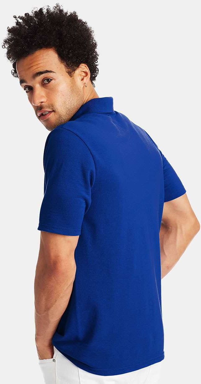 no-logo Hanes X-Temp Piqué Sport Shirt with Fresh IQ-Men's Polos-Hanes-Thread Logic