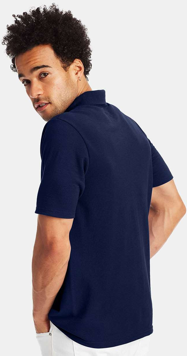 no-logo Hanes X-Temp Piqué Sport Shirt with Fresh IQ-Men's Polos-Hanes-Thread Logic