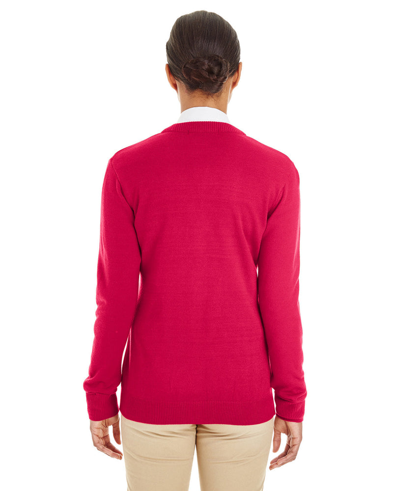 no-logo Harriton Ladies Pilbloc V-Neck Button Cardigan Sweater-Ladies Layering-Harriton-Thread Logic