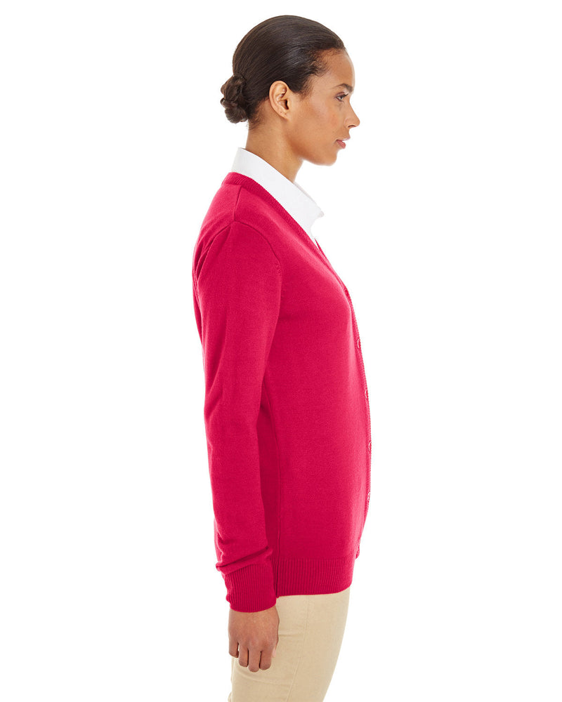 no-logo Harriton Ladies Pilbloc V-Neck Button Cardigan Sweater-Ladies Layering-Harriton-Thread Logic