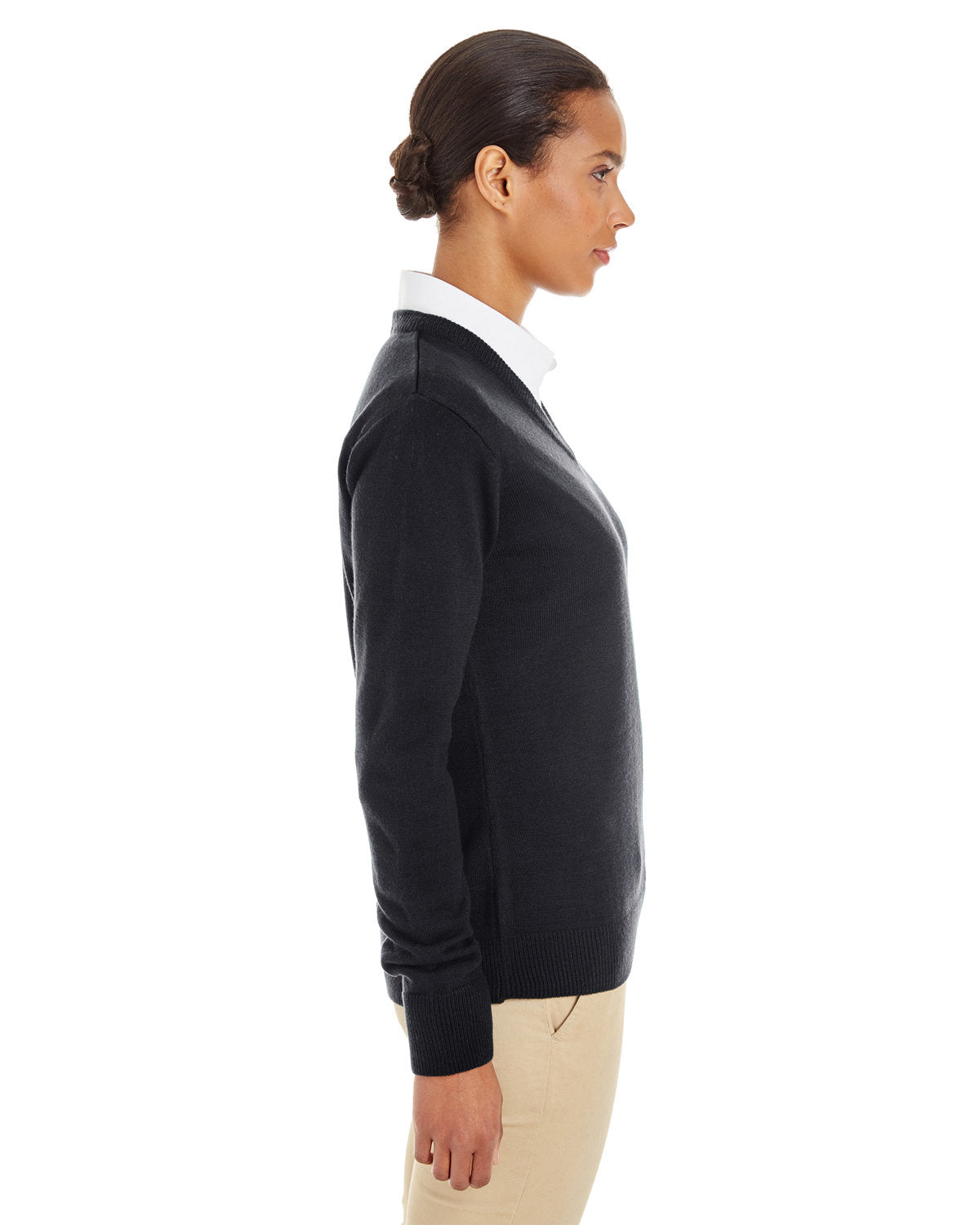 no-logo Harriton Ladies Pilbloc V-Neck Sweater-Ladies Layering-Harriton-Thread Logic