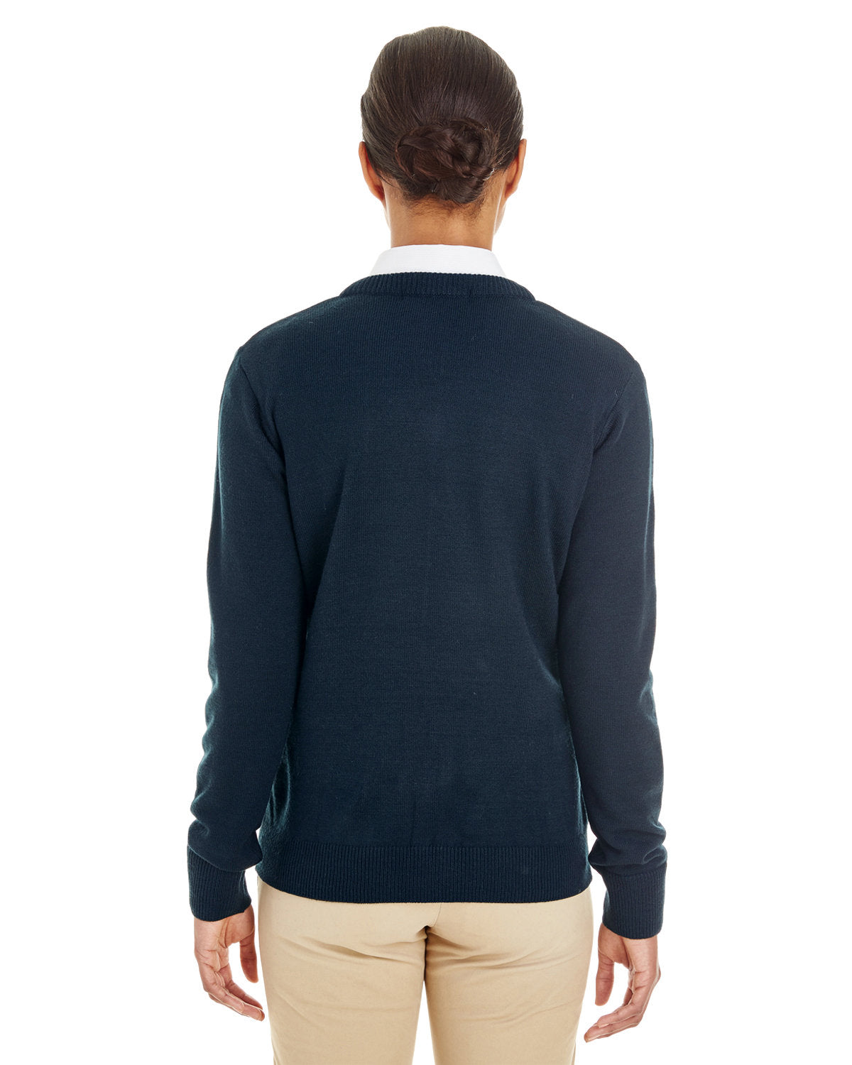 no-logo Harriton Ladies Pilbloc V-Neck Sweater-Ladies Layering-Harriton-Thread Logic