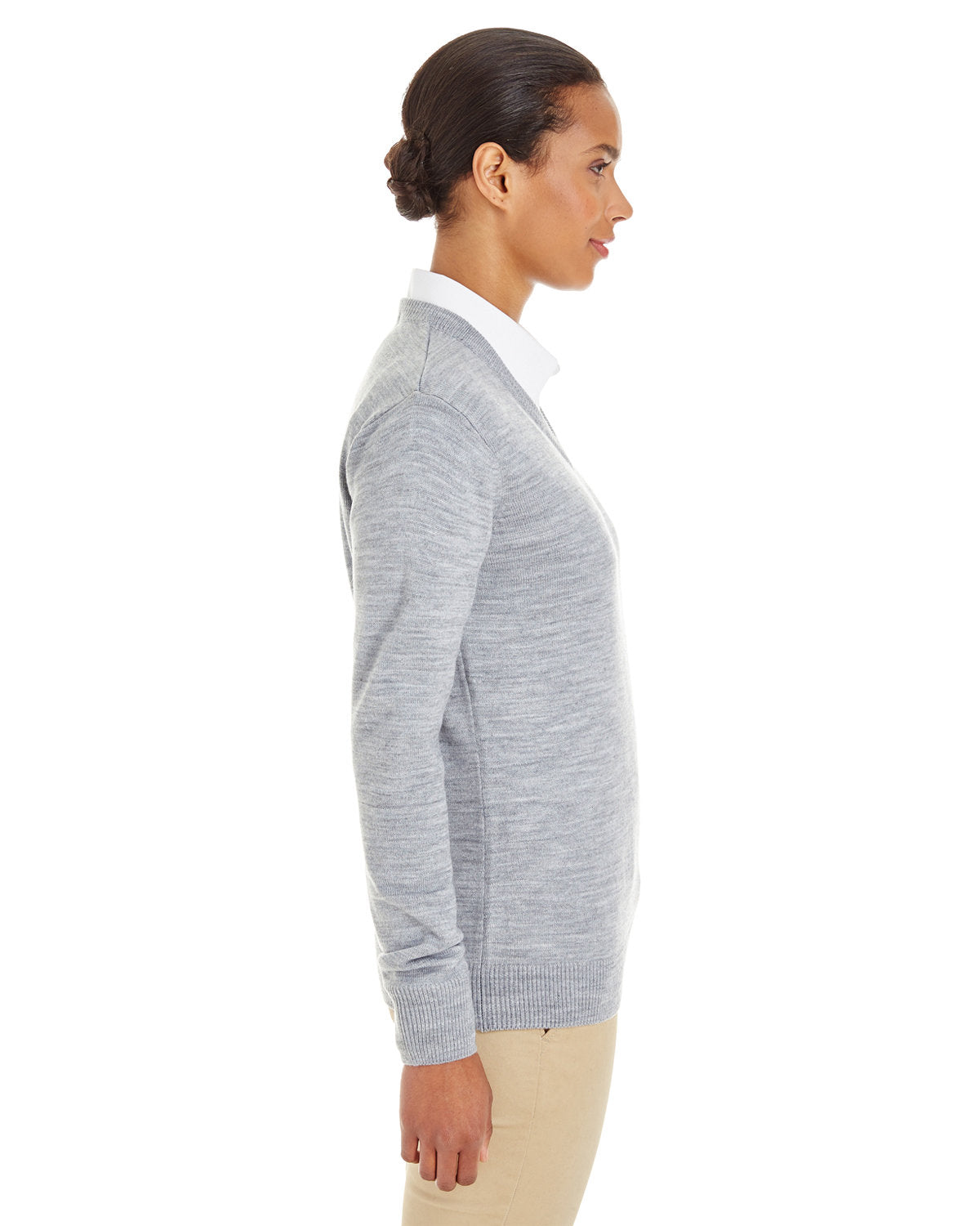 no-logo Harriton Ladies Pilbloc V-Neck Sweater-Ladies Layering-Harriton-Thread Logic