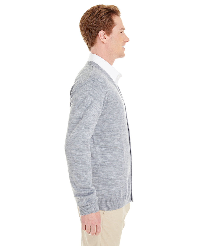 no-logo Harriton Pilbloc V-Neck Button Cardigan Sweater-Men's Layering-Harriton-Thread Logic