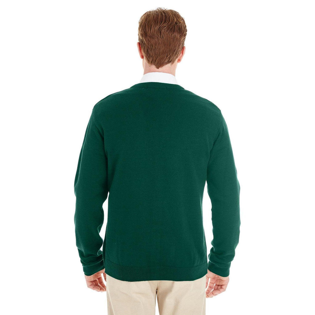 no-logo Harriton Pilbloc V-Neck Button Cardigan Sweater-Men's Layering-Harriton-Thread Logic