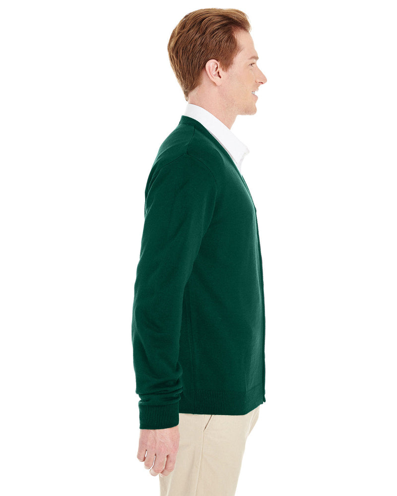 no-logo Harriton Pilbloc V-Neck Button Cardigan Sweater-Men's Layering-Harriton-Thread Logic