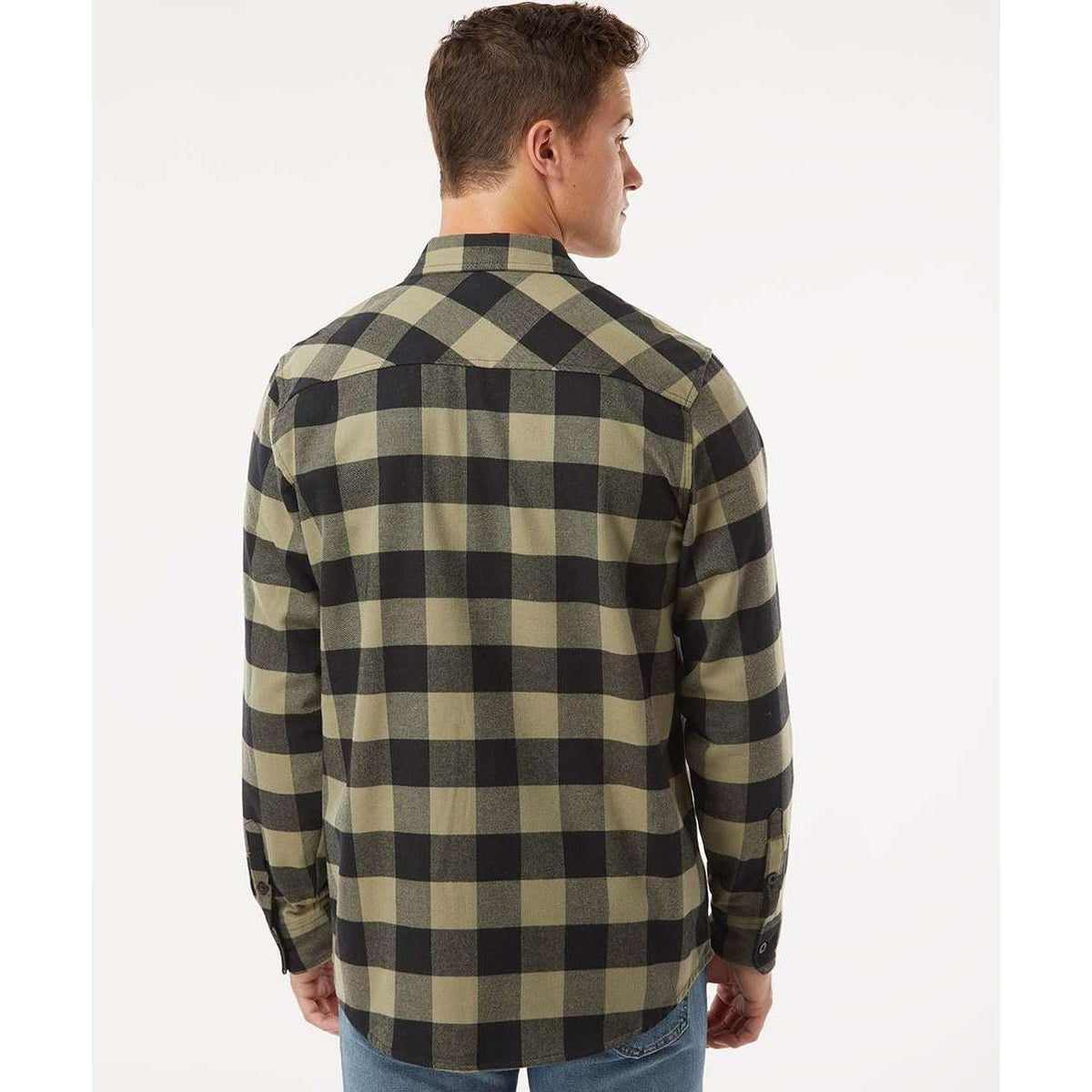 no-logo Independent Trading Co. Flannel Shirt-Men's Dress Shirts-Independent Trading Co.-Thread Logic