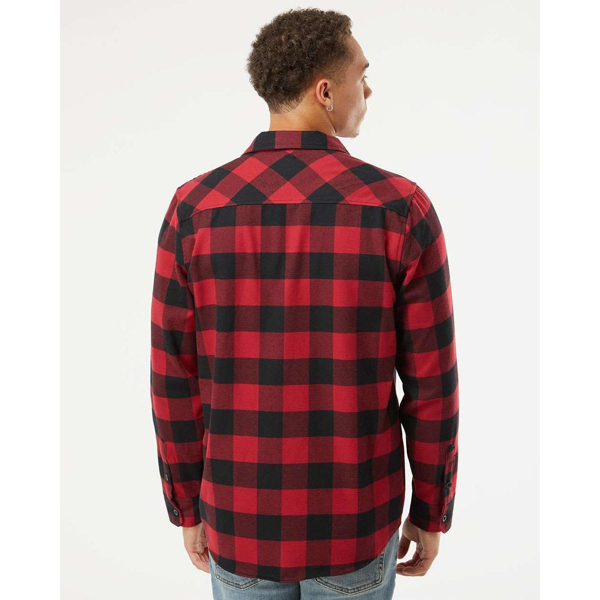 no-logo Independent Trading Co. Flannel Shirt-Men's Dress Shirts-Independent Trading Co.-Thread Logic