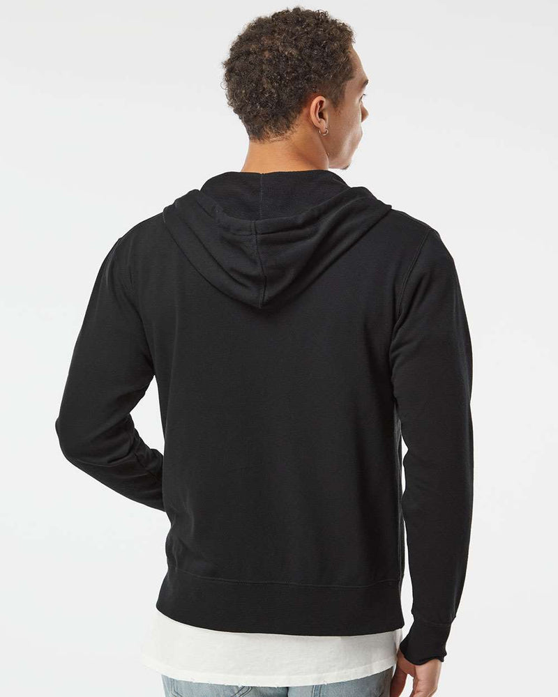 no-logo Independent Trading Co. Heathered French Terry Full-Zip Hooded Sweatshirt-Men's Layering-Independent Trading Co.-Thread Logic