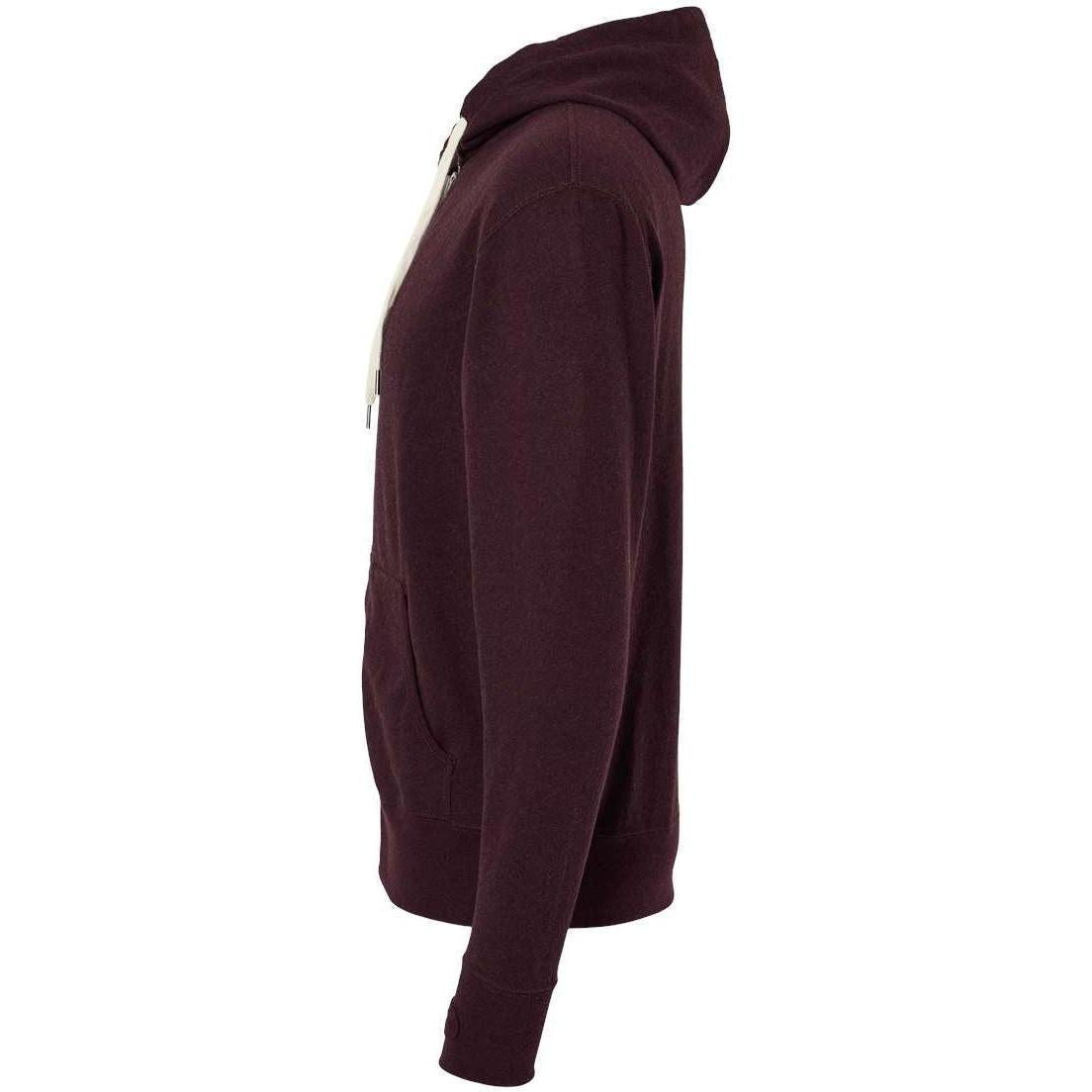no-logo Independent Trading Co. Heathered French Terry Full-Zip Hooded Sweatshirt-Men's Layering-Independent Trading Co.-Thread Logic