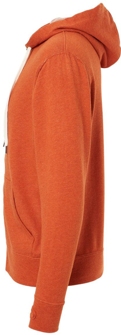 no-logo Independent Trading Co. Heathered French Terry Full-Zip Hooded Sweatshirt-Men's Layering-Independent Trading Co.-Thread Logic