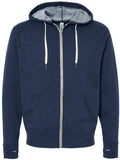 Independent Trading Co. Heathered French Terry Full-Zip Hooded Sweatshirt
