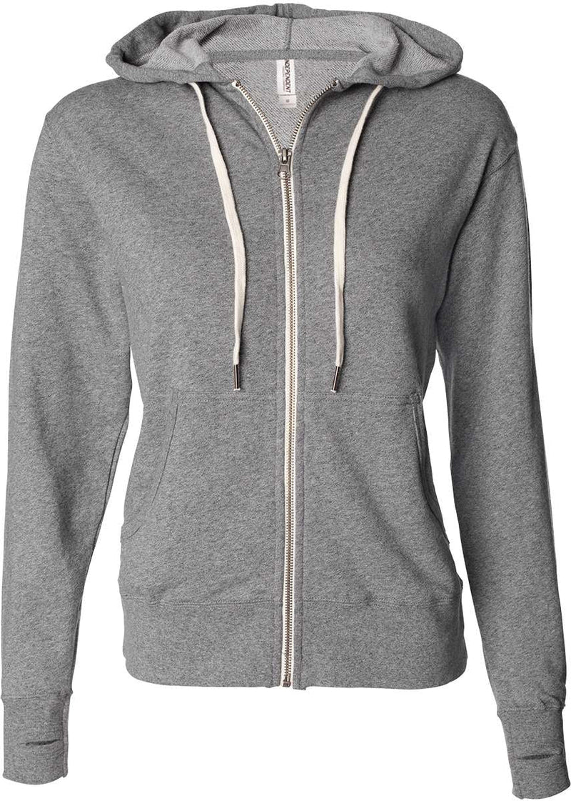 OUTLET-Independent Trading Co. Heathered French Terry Full-Zip Hooded Sweatshirt
