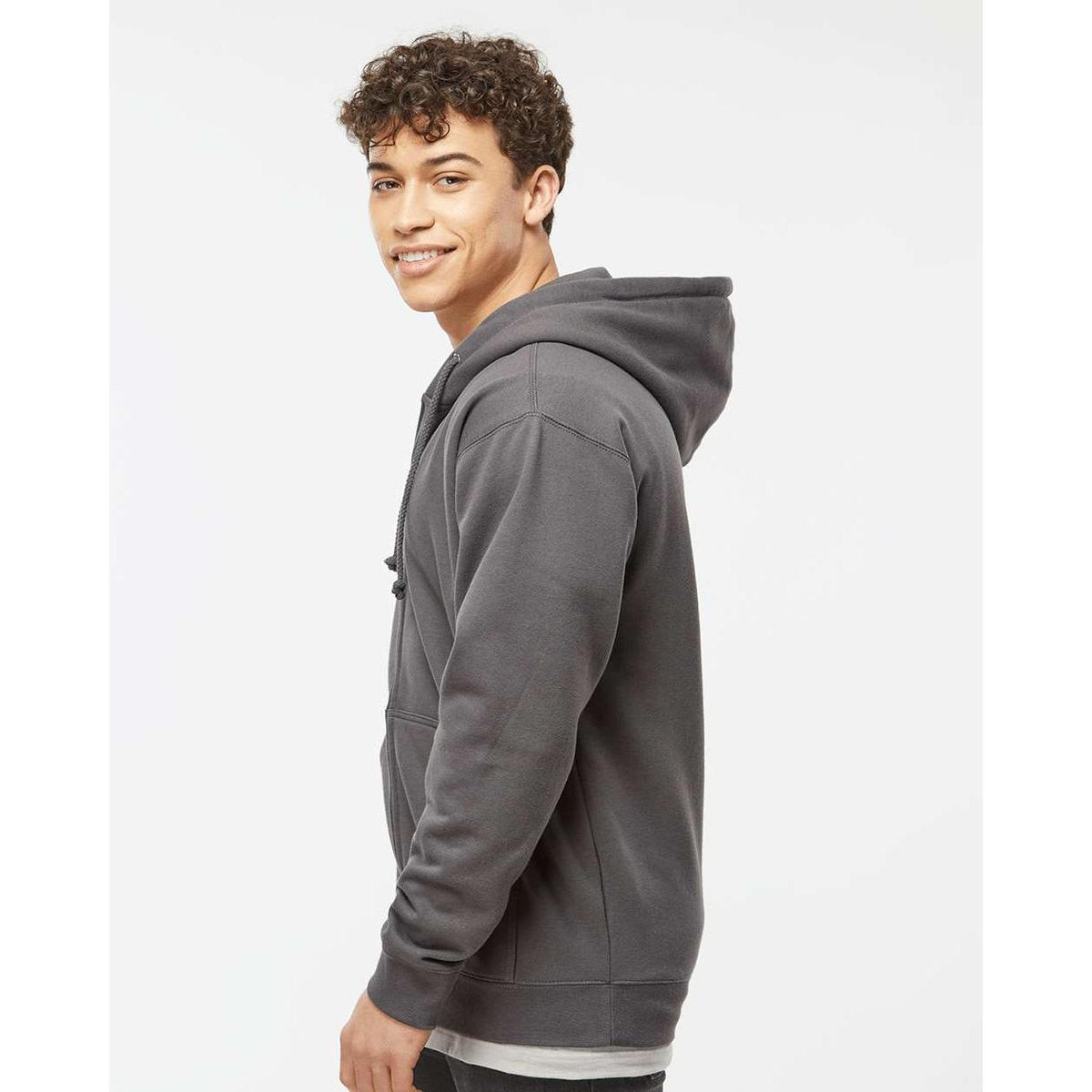 no-logo Independent Trading Co. Heavyweight Full-Zip Hooded Sweatshirt -Men's Layering-Independent Trading Co.-Thread Logic