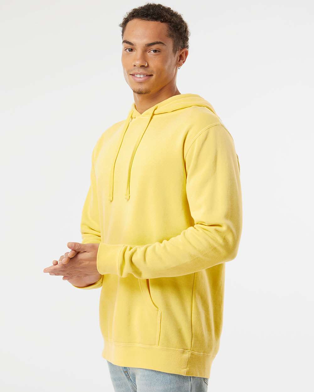 no-logo Independent Trading Co. Heavyweight Pigment-Dyed Hooded Sweatshirt-Men's Layering-Independent Trading Co.-Thread Logic