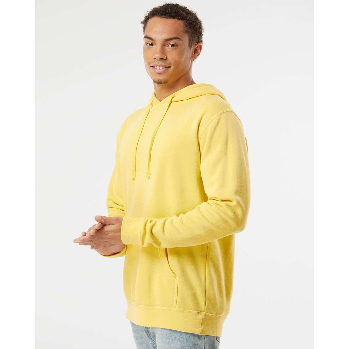 no-logo Independent Trading Co. Heavyweight Pigment-Dyed Hooded Sweatshirt-Men's Layering-Independent Trading Co.-Thread Logic