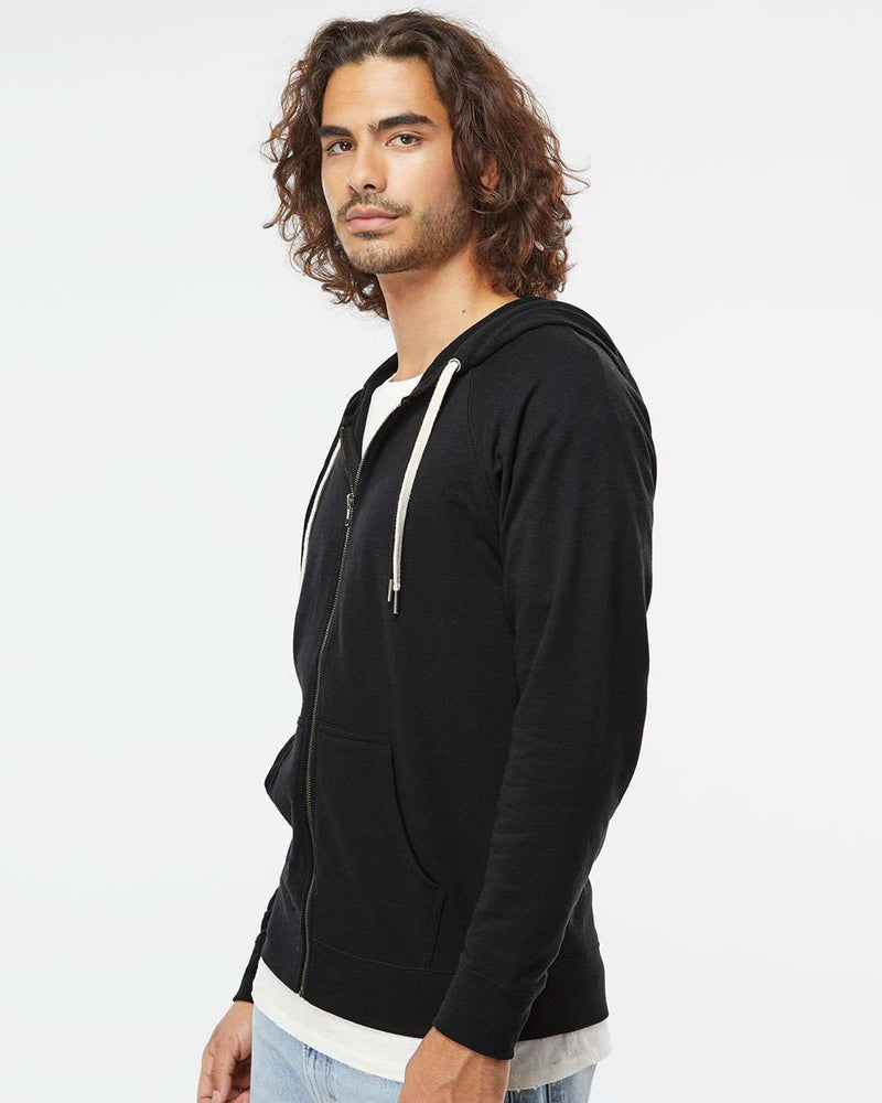 no-logo Independent Trading Co. Icon Lightweight Loopback Terry Zip Hood-Men's Layering-Independent Trading Co.-Thread Logic