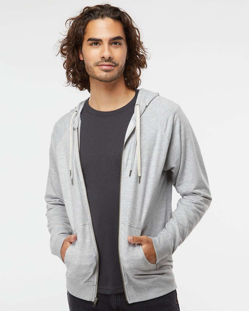 no-logo Independent Trading Co. Icon Lightweight Loopback Terry Zip Hood-Men's Layering-Independent Trading Co.-Thread Logic