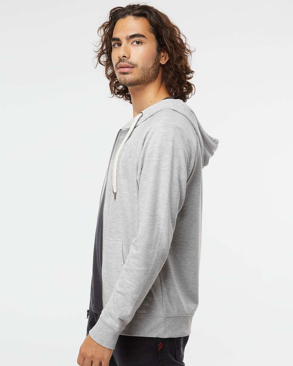 no-logo Independent Trading Co. Icon Lightweight Loopback Terry Zip Hood-Men's Layering-Independent Trading Co.-Thread Logic