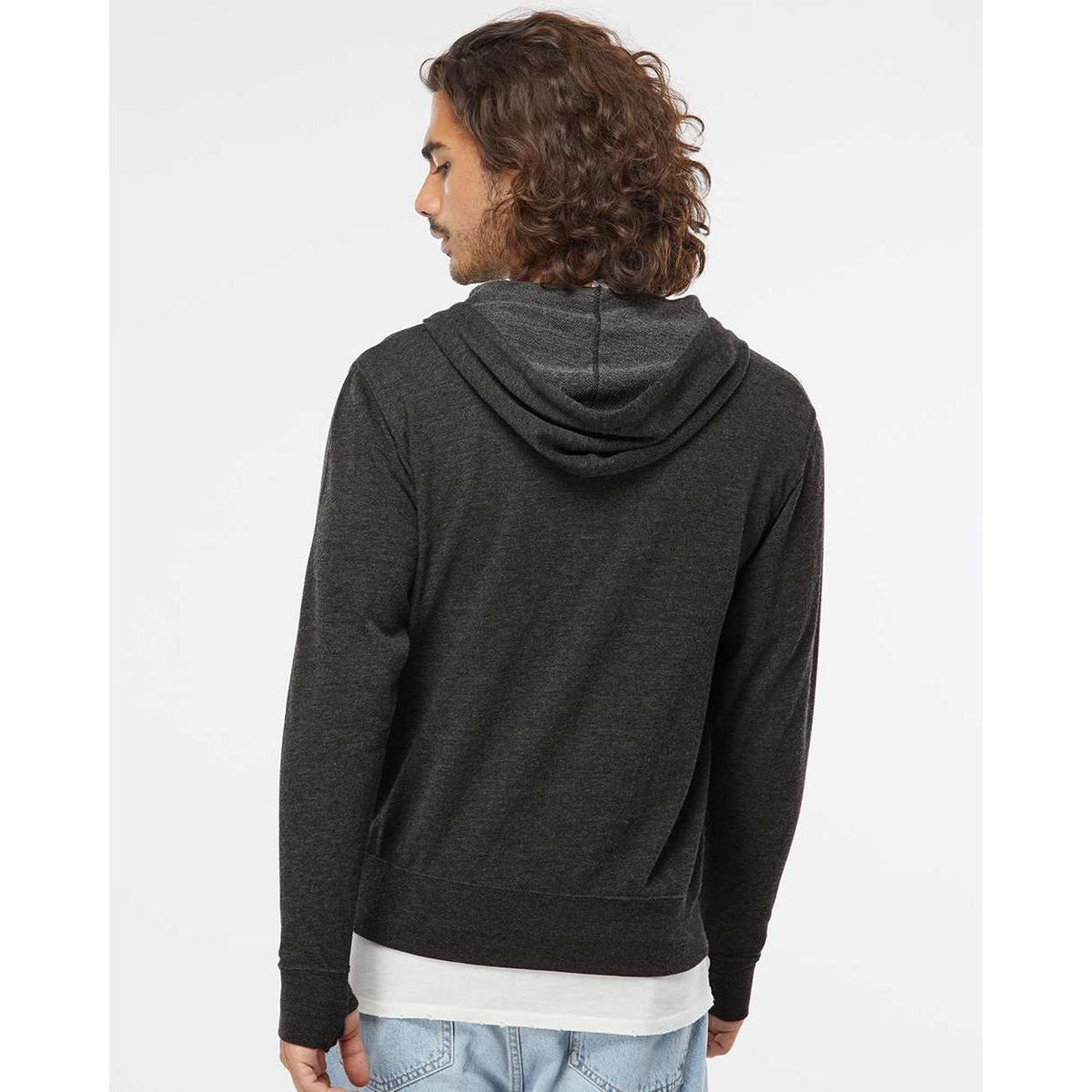 no-logo Independent Trading Co. Icon Lightweight Loopback Terry Zip Hood-Men's Layering-Independent Trading Co.-Thread Logic