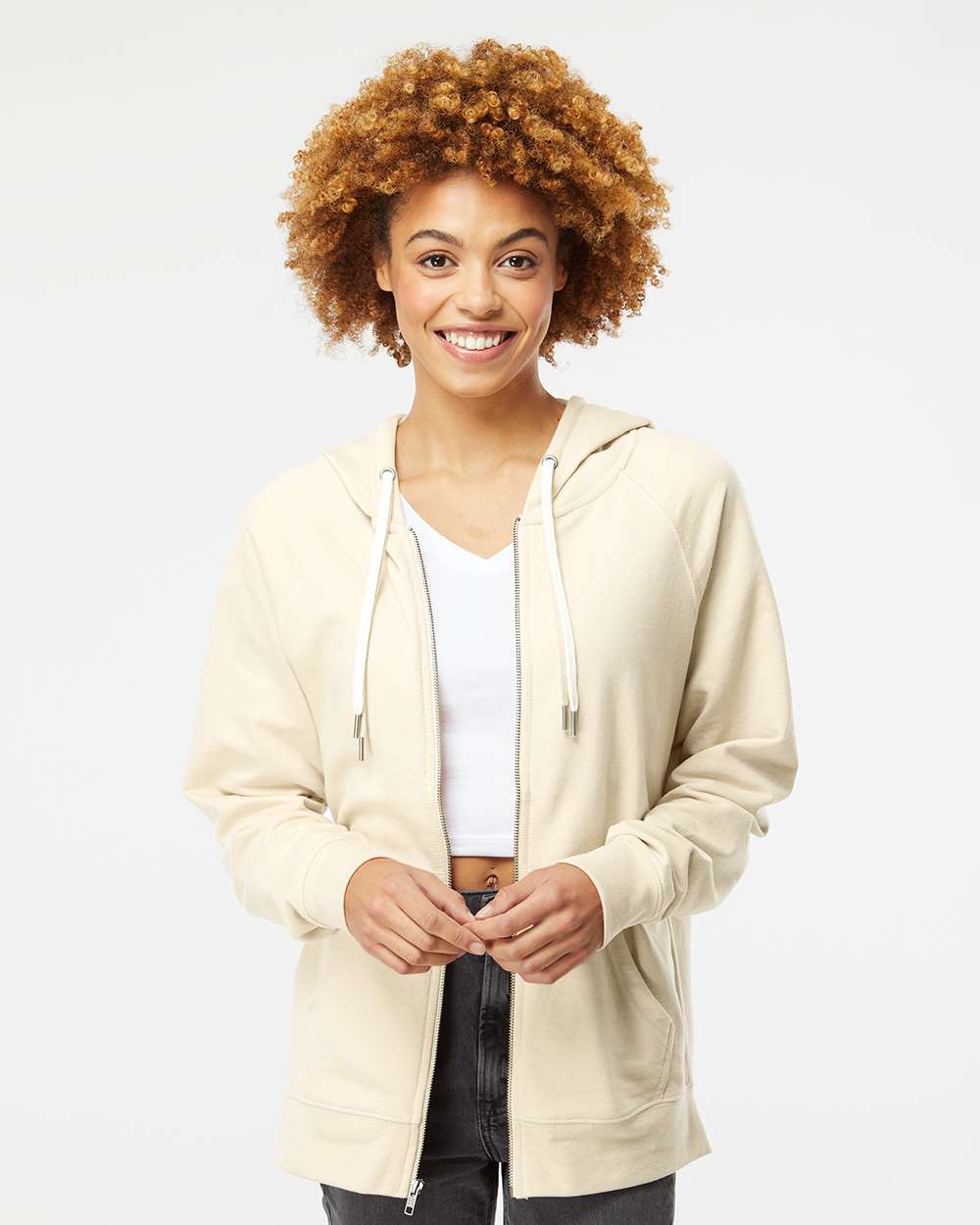 no-logo Independent Trading Co. Icon Lightweight Loopback Terry Zip Hood-Men's Layering-Independent Trading Co.-Thread Logic