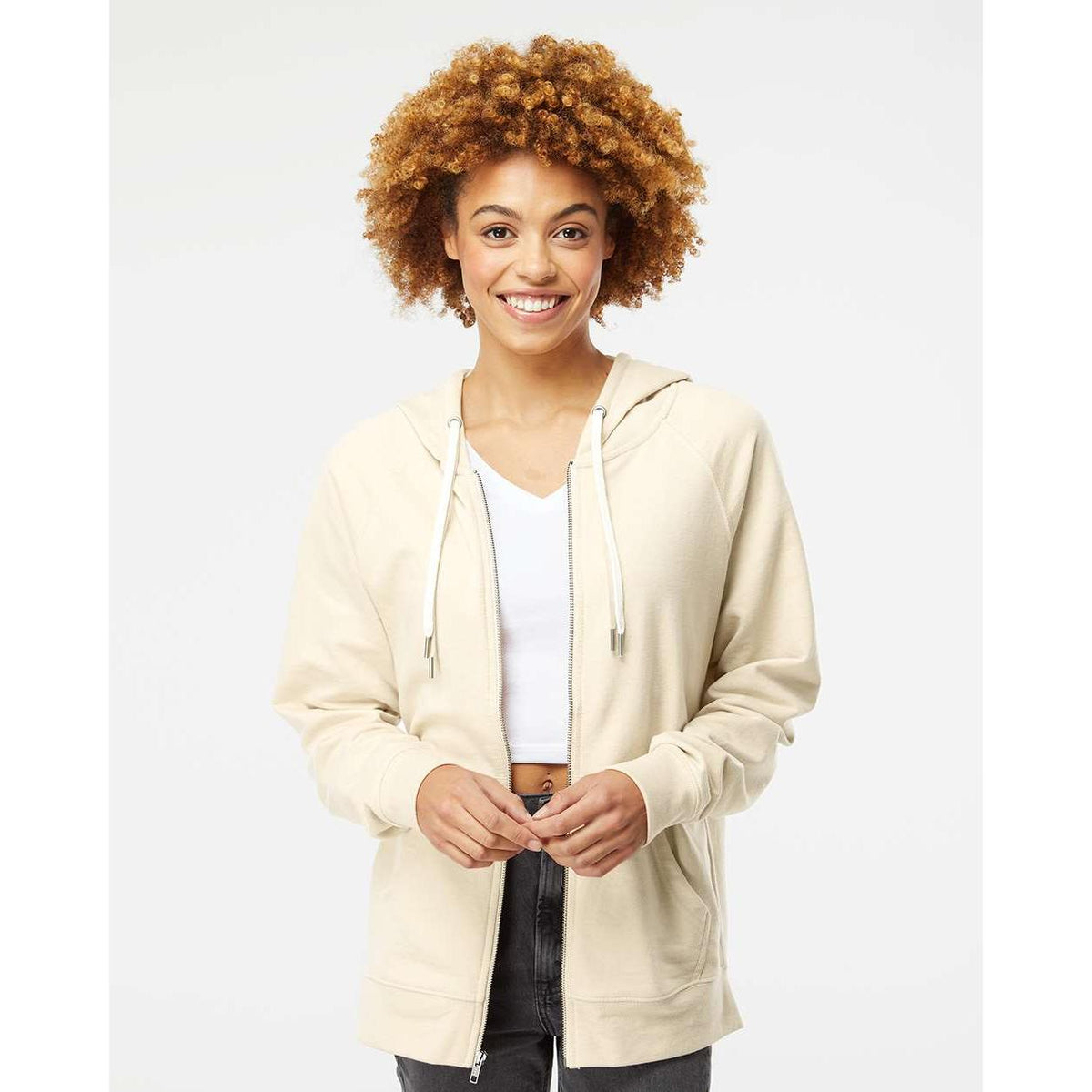 no-logo Independent Trading Co. Icon Lightweight Loopback Terry Zip Hood-Men's Layering-Independent Trading Co.-Thread Logic