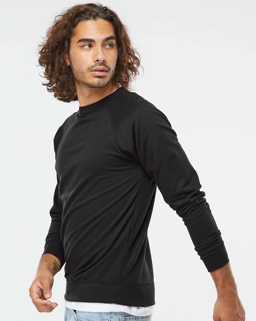 no-logo Independent Trading Co. Icon Unisex Lightweight Loopback Terry Crewneck Sweatshirt-Fleece-Independent Trading Co.-Thread Logic