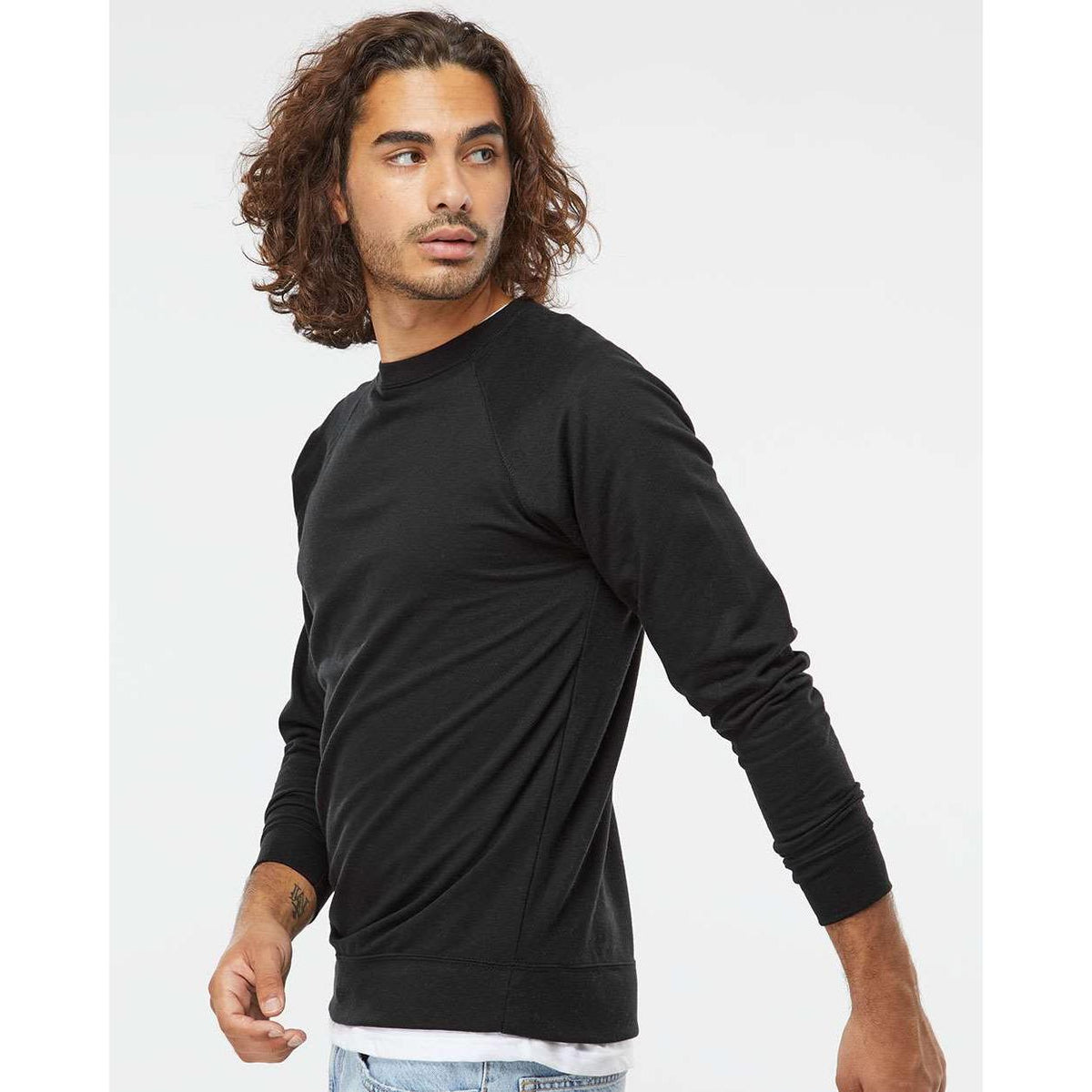 no-logo Independent Trading Co. Icon Unisex Lightweight Loopback Terry Crewneck Sweatshirt-Fleece-Independent Trading Co.-Thread Logic