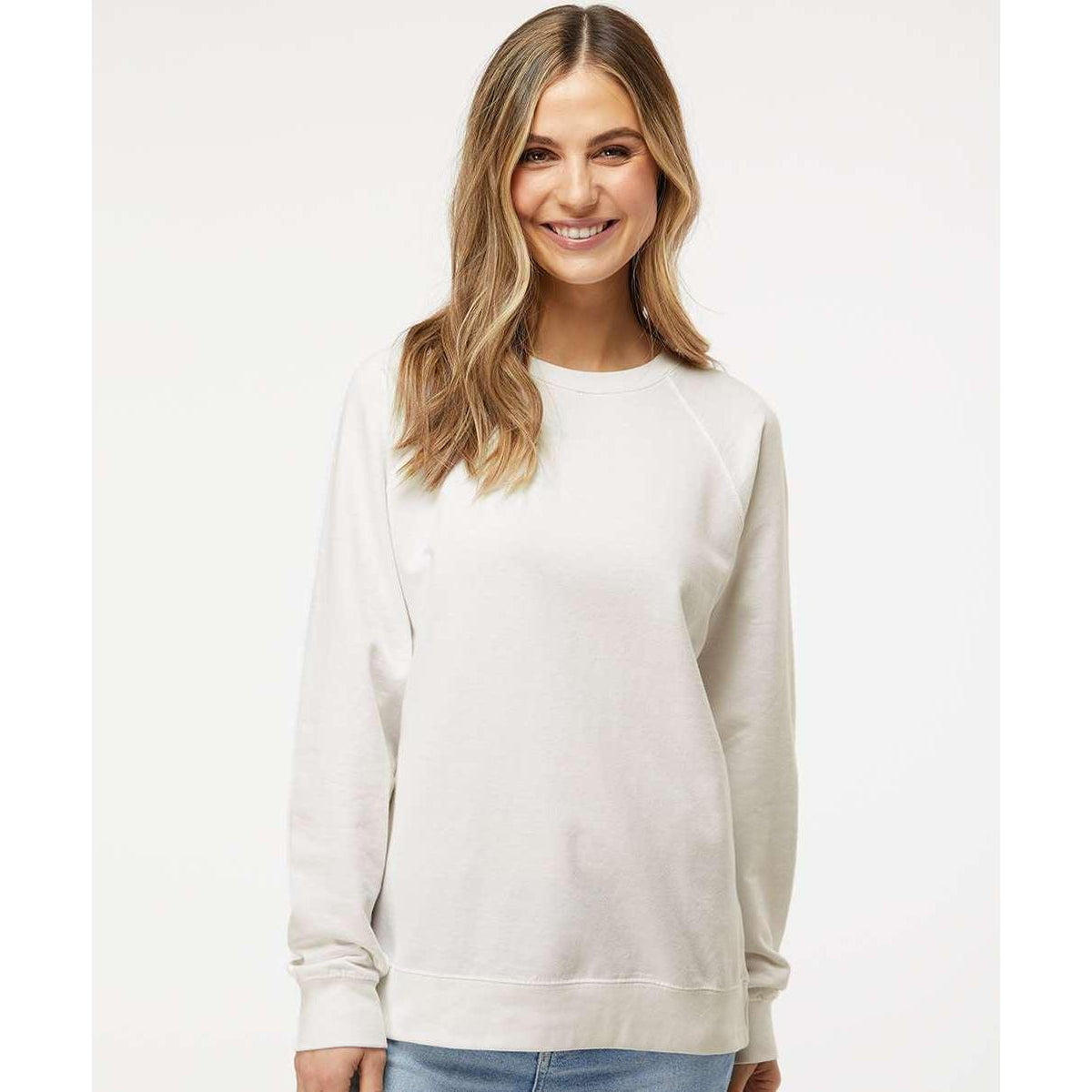 no-logo Independent Trading Co. Icon Unisex Lightweight Loopback Terry Crewneck Sweatshirt-Fleece-Independent Trading Co.-Thread Logic