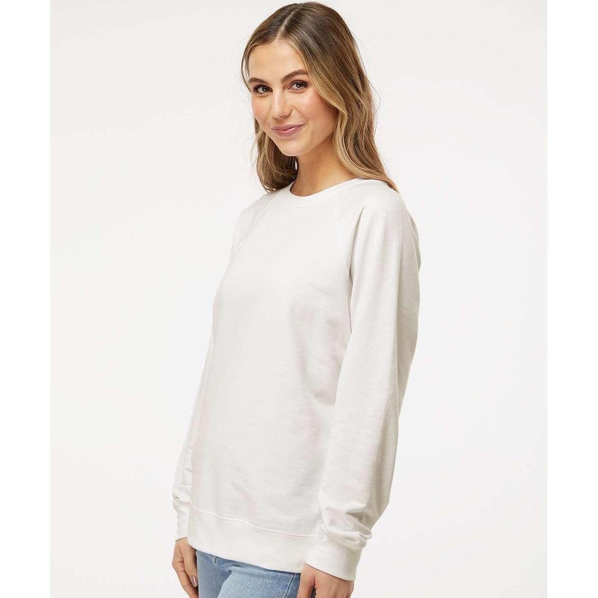 no-logo Independent Trading Co. Icon Unisex Lightweight Loopback Terry Crewneck Sweatshirt-Fleece-Independent Trading Co.-Thread Logic