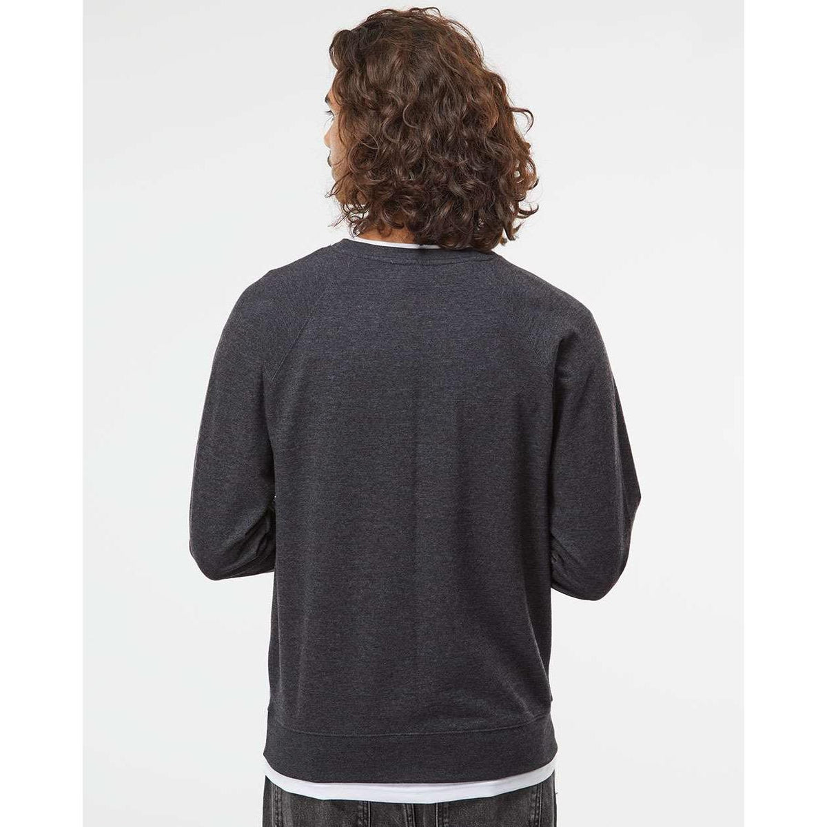 no-logo Independent Trading Co. Icon Unisex Lightweight Loopback Terry Crewneck Sweatshirt-Fleece-Independent Trading Co.-Thread Logic