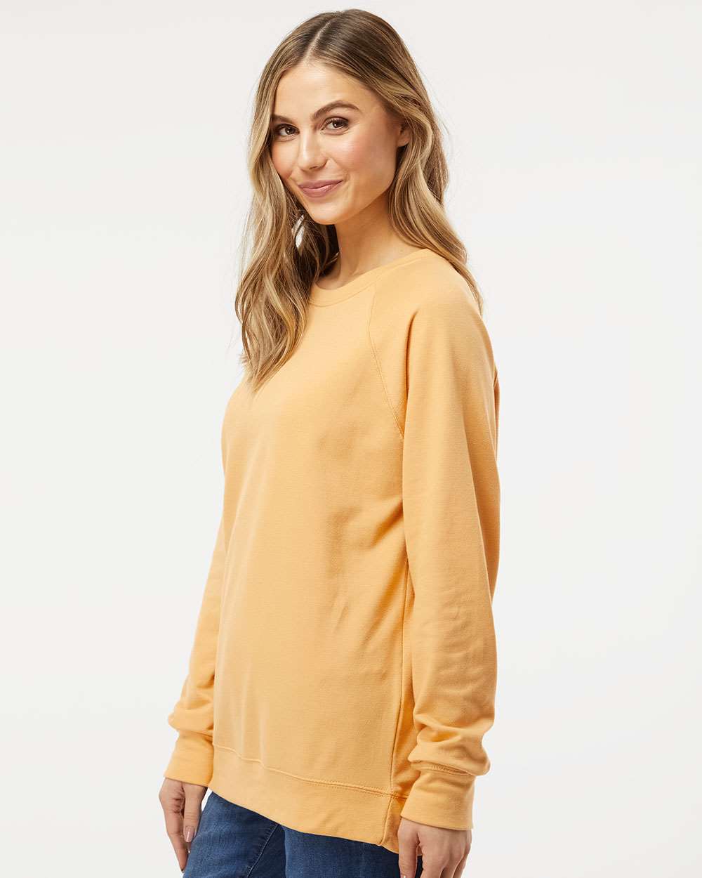 no-logo Independent Trading Co. Icon Unisex Lightweight Loopback Terry Crewneck Sweatshirt-Fleece-Independent Trading Co.-Thread Logic