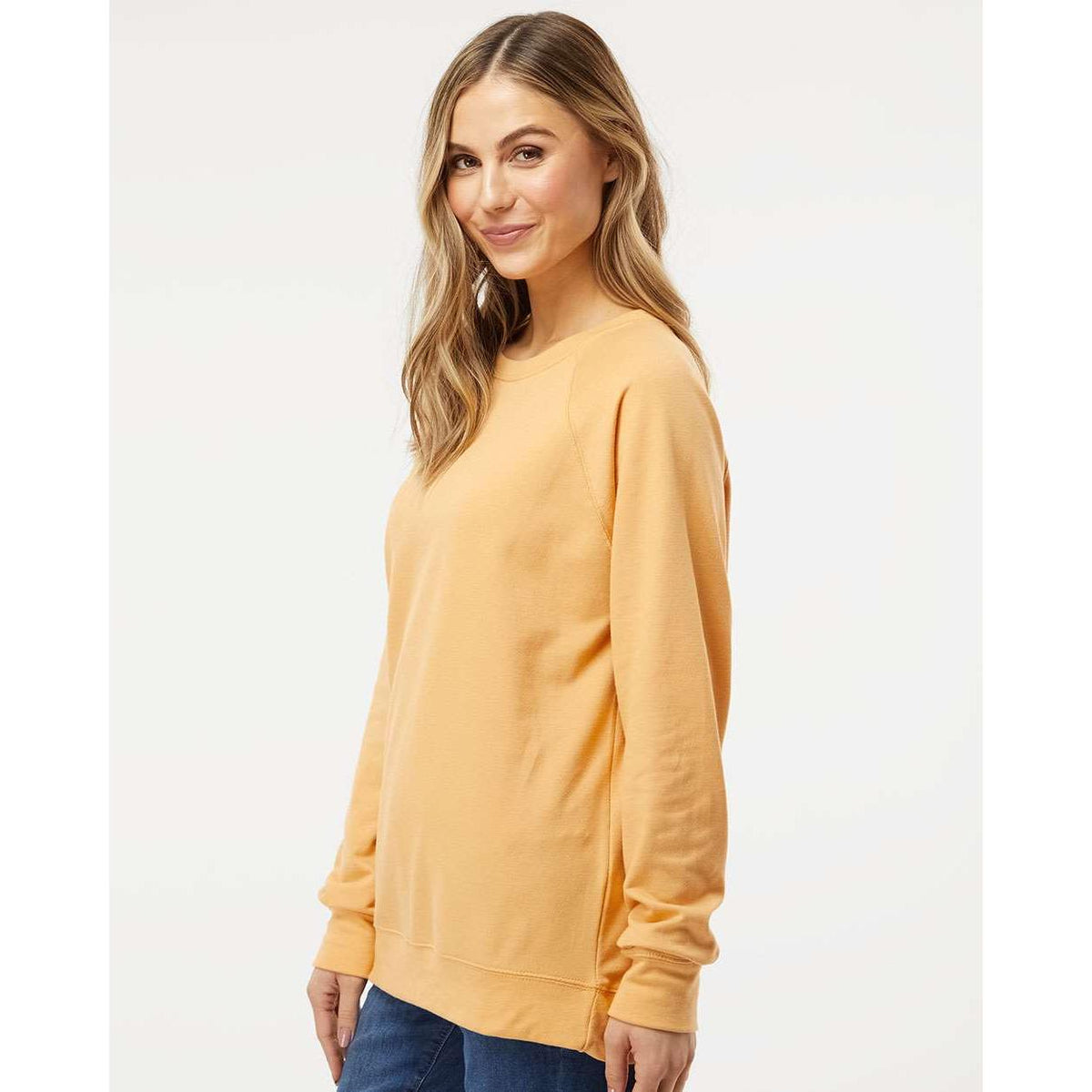 no-logo Independent Trading Co. Icon Unisex Lightweight Loopback Terry Crewneck Sweatshirt-Fleece-Independent Trading Co.-Thread Logic