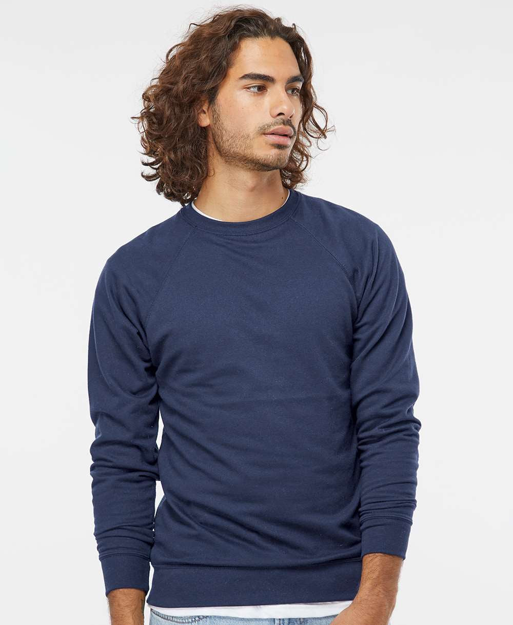 no-logo Independent Trading Co. Icon Unisex Lightweight Loopback Terry Crewneck Sweatshirt-Fleece-Independent Trading Co.-Thread Logic