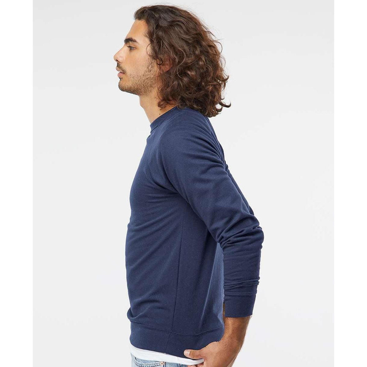 no-logo Independent Trading Co. Icon Unisex Lightweight Loopback Terry Crewneck Sweatshirt-Fleece-Independent Trading Co.-Thread Logic