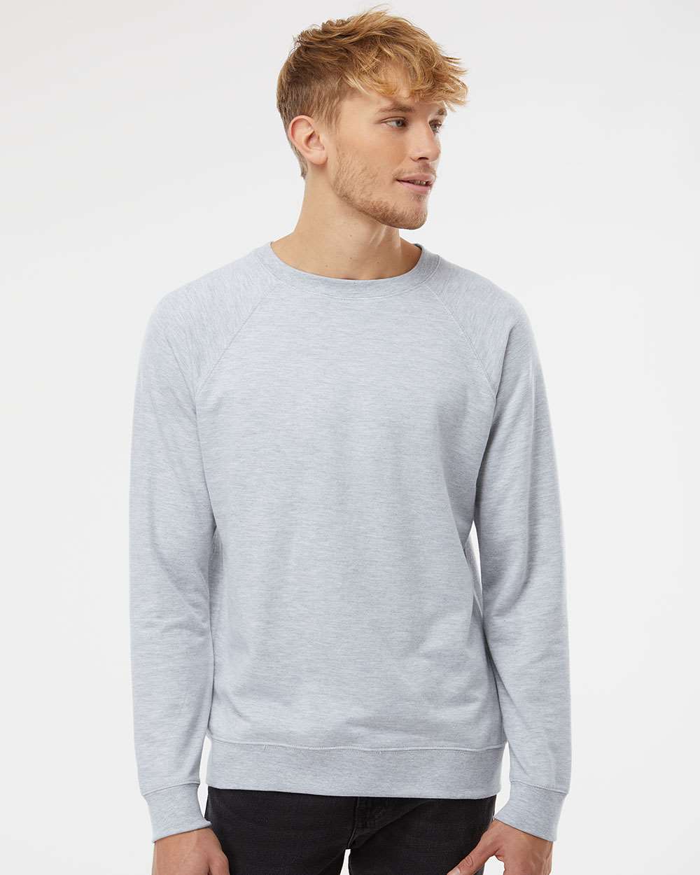 no-logo Independent Trading Co. Icon Unisex Lightweight Loopback Terry Crewneck Sweatshirt-Fleece-Independent Trading Co.-Thread Logic