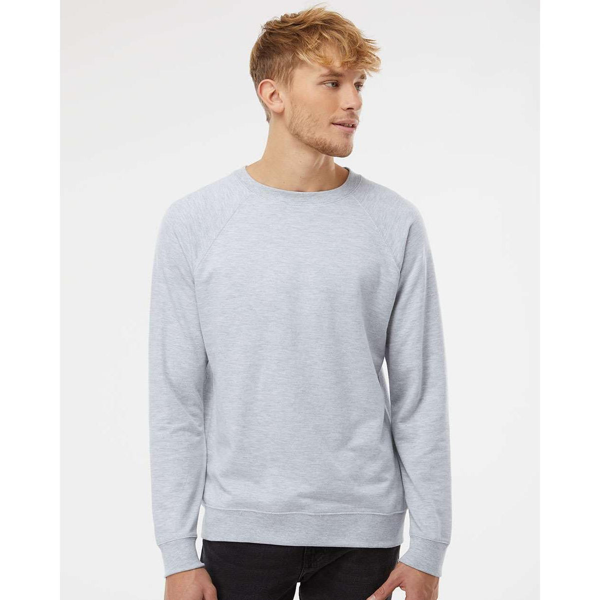 no-logo Independent Trading Co. Icon Unisex Lightweight Loopback Terry Crewneck Sweatshirt-Fleece-Independent Trading Co.-Thread Logic