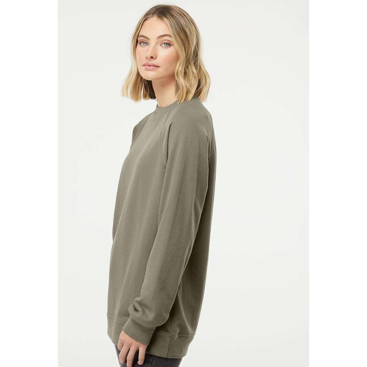 no-logo Independent Trading Co. Icon Unisex Lightweight Loopback Terry Crewneck Sweatshirt-Fleece-Independent Trading Co.-Thread Logic