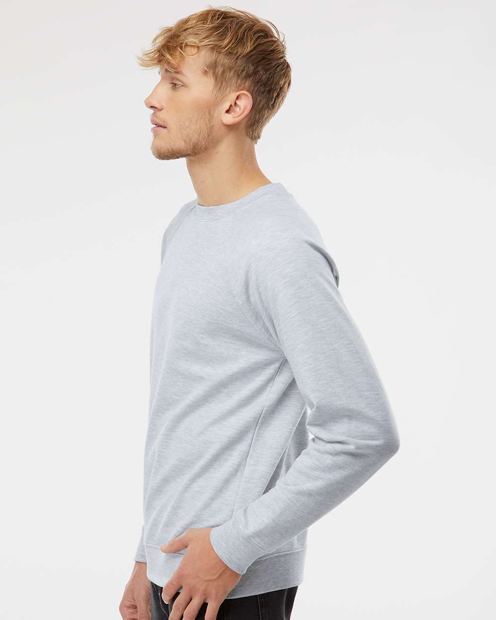 no-logo Independent Trading Co. Icon Unisex Lightweight Loopback Terry Crewneck Sweatshirt-Fleece-Independent Trading Co.-Thread Logic