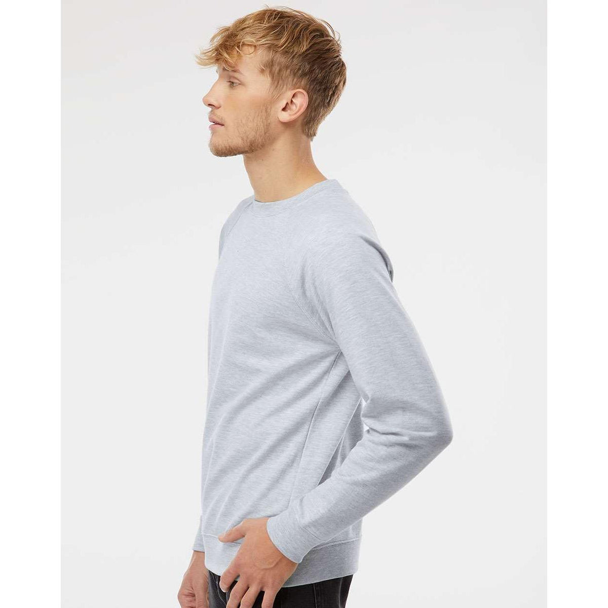 no-logo Independent Trading Co. Icon Unisex Lightweight Loopback Terry Crewneck Sweatshirt-Fleece-Independent Trading Co.-Thread Logic