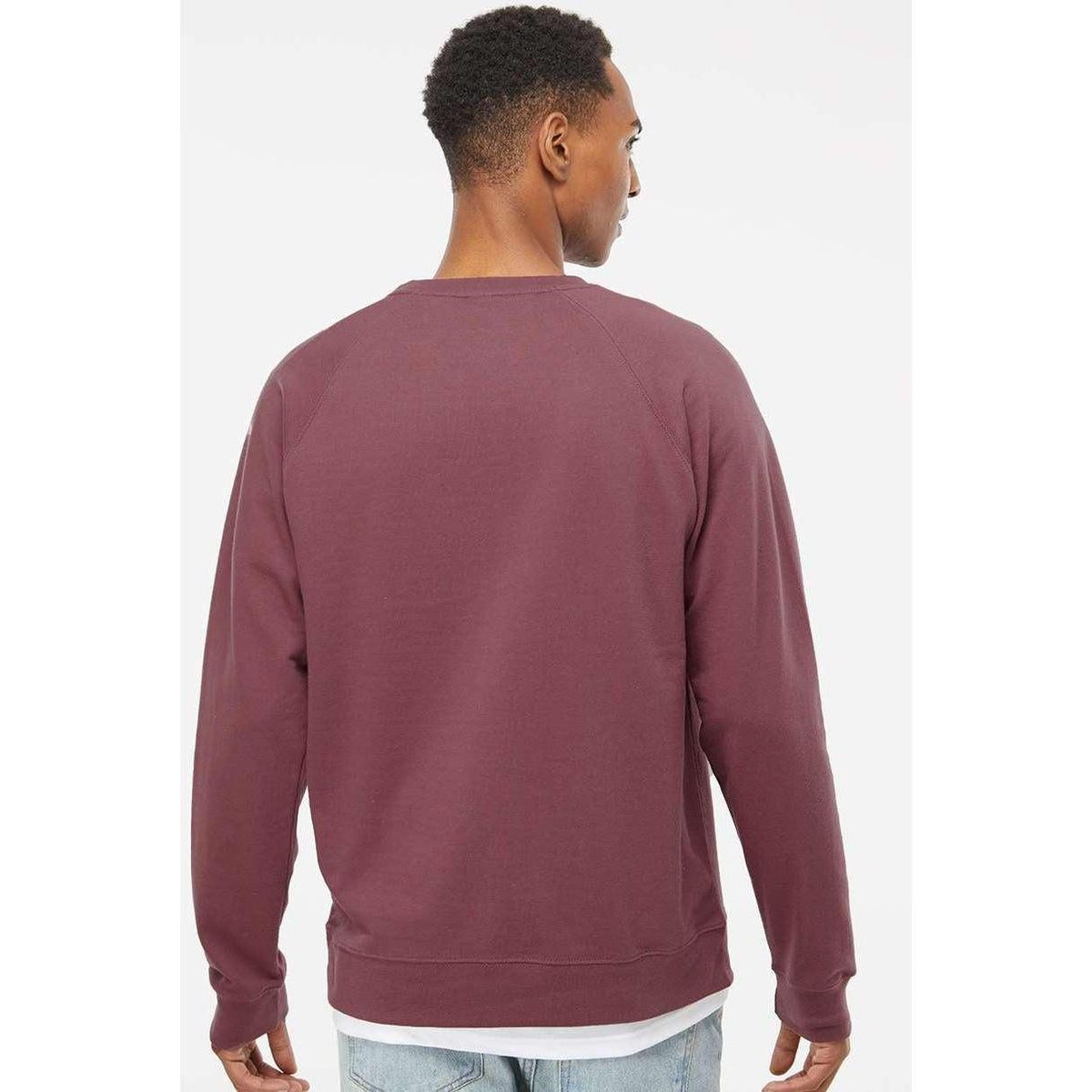 no-logo Independent Trading Co. Icon Unisex Lightweight Loopback Terry Crewneck Sweatshirt-Fleece-Independent Trading Co.-Thread Logic