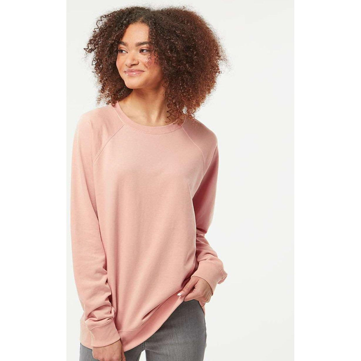 no-logo Independent Trading Co. Icon Unisex Lightweight Loopback Terry Crewneck Sweatshirt-Fleece-Independent Trading Co.-Thread Logic