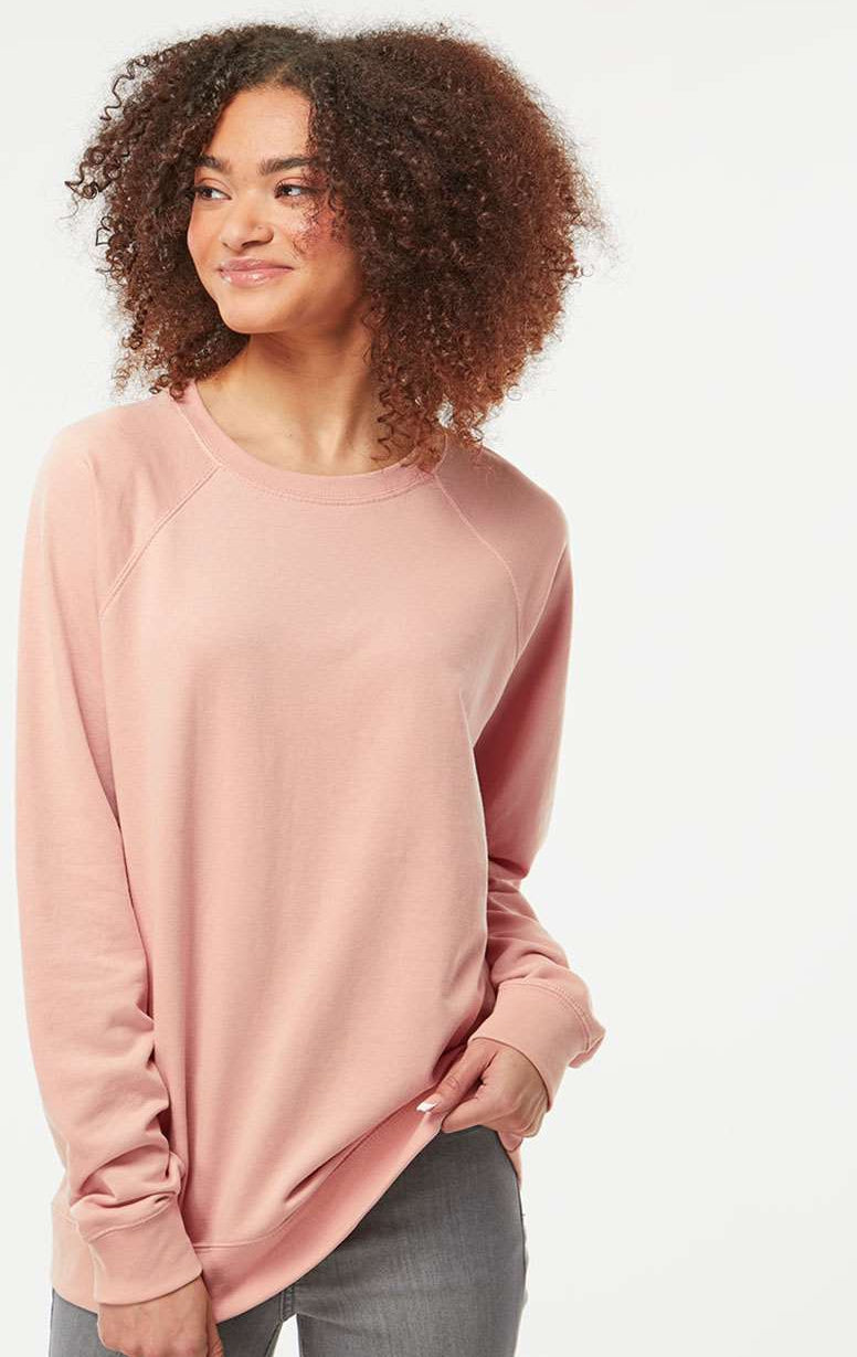 no-logo Independent Trading Co. Icon Unisex Lightweight Loopback Terry Crewneck Sweatshirt-Fleece-Independent Trading Co.-Thread Logic