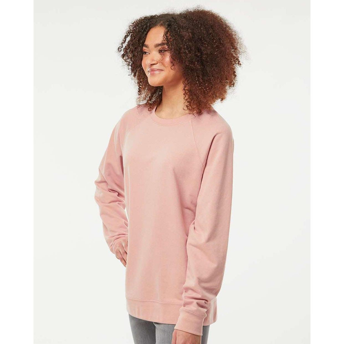 no-logo Independent Trading Co. Icon Unisex Lightweight Loopback Terry Crewneck Sweatshirt-Fleece-Independent Trading Co.-Thread Logic